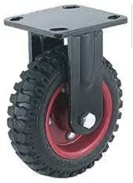 PACIFICMOVERS Rubber Caster wheel 6 Inch heavy duty metal bracket fix Swivel Furniture Caster
