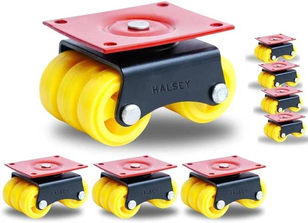HALSEY Castor Wheels for Furniture,360 Degrees Moving Wheel Heavy Duty,upto 500-600Kg Swivel Furniture Caster