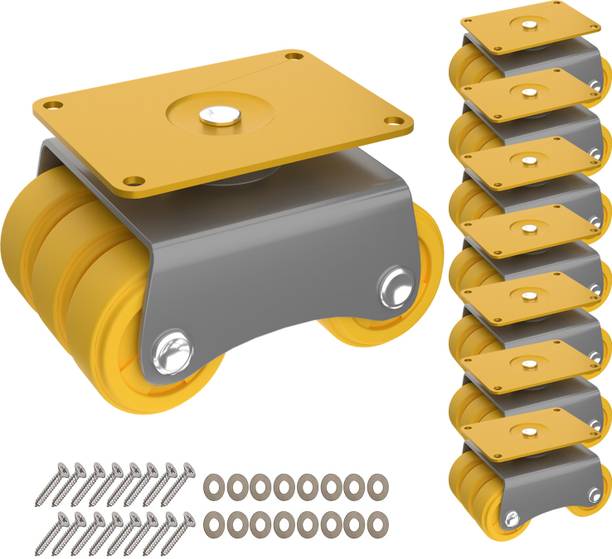 Zarooni Castor Wheels Heavy Duty Casters Furniture Rotating 350kg Load Capacity Furniture Pads Office Furniture Trolley (Pack of 8) Fixed Furniture Caster