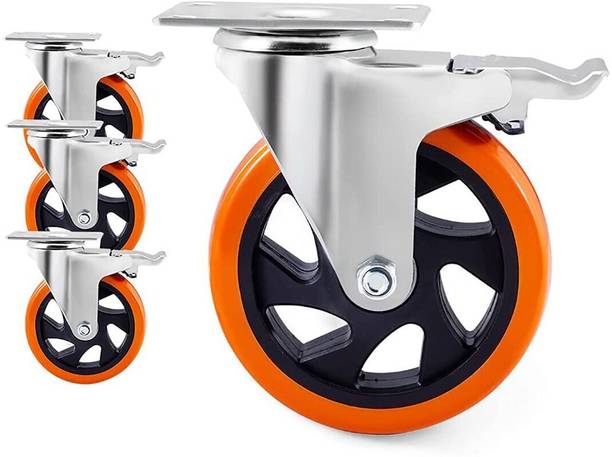PACIFICMOVERS Carbon Steel Swivel Caster Trolley Wheel with powerful Bearing Swivel Furniture Caster