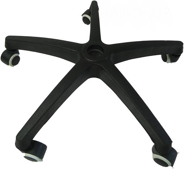 Tarun PLASTIC STAR BASE WITH BLACK WHITE WHEEL SUITABLE FOR EVERY OFFICE REVOLVING CHAIR Fixed Furniture Caster