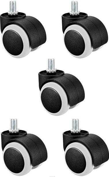 kanix Chair Wheel Castor White Chudi Tyre-04 Thread Chudi Type Revolving Chair Wheell Appliance Furniture Caster