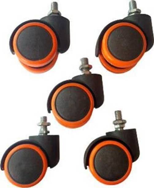 K25 Heavy Duty Caster Orange Screw Wheels for Rolling Computer Chairs Wheel Appliance Furniture Caster