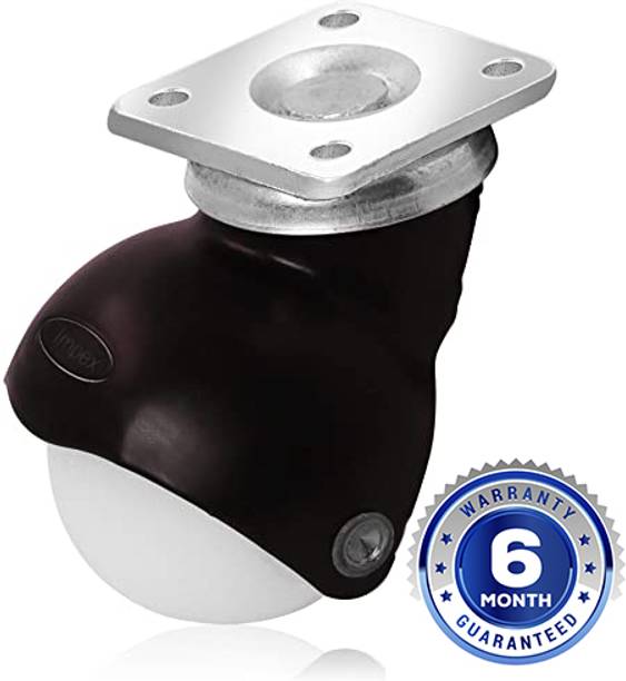 IMPEX (IM-231B) Ball Caster Wheel - Heavy Duty 360 Degree Castor Wheel 2 Inch with 50 mm Top Plate for Office Chair Wheels, Furniture Equipment and More - Set of 4 Swivel Furniture Caster
