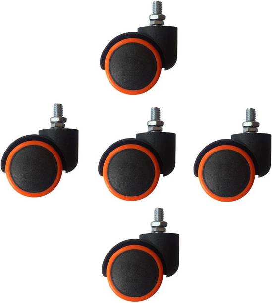 Biway Heavy Duty Caster Orange Screw Wheels for Rolling Computer Chairs Appliance Furniture Caster