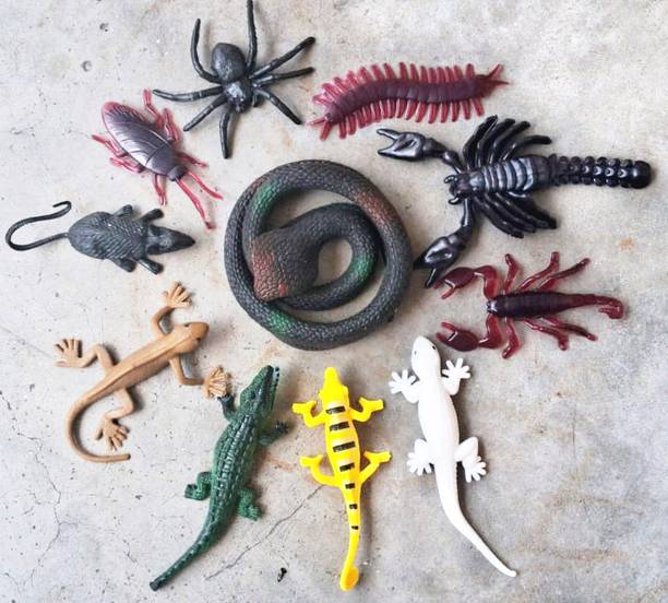 Tik C PT-11IN1-WILD-MIX-09 rubber toys/cobra, rat,ant,lizard, cockroach Gag Toy