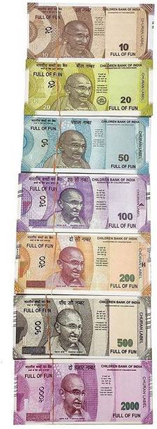 MSN 30006 Rupees fake note Printed Currency fake currency Gag Toy