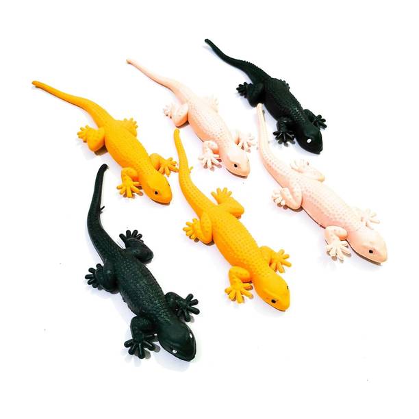4GX Pack of 6 Fake Lizard House Gecko Rubber Practical Jokes & Prank Trick Toys Prank Toys Rubber Lizard Gag Toy Gag Toy