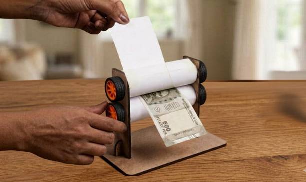 ERH india Money Printer Science Working Model Project for School Kids Students STEM Kit Money Printer Science Project Working Model Gag Toy