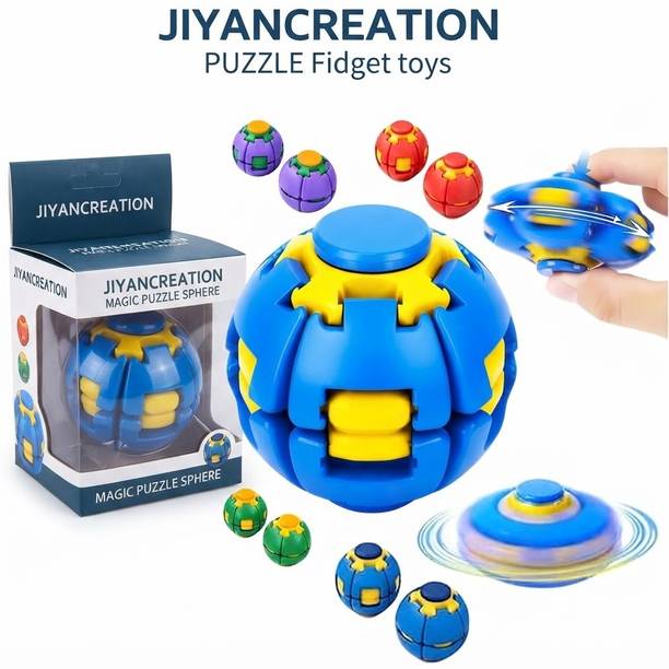 Jiyancreation Press to Spin Mechanical Fidget Ball Fidget Spinner Gag Toy