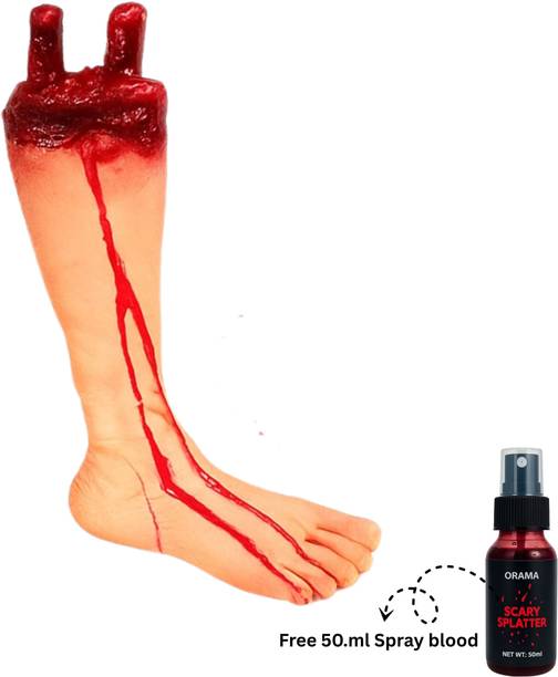 Orama Halloween Fake Bloody Leg Scary Body Parts Decoration for Haunted House, US2 LEG Gag Toy