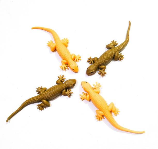 4GX Halloween Special 4 Fake Lizard House Gecko Rubber Practical Jokes Prank Trick Toys for Boys and Girls Prank Gag Toy