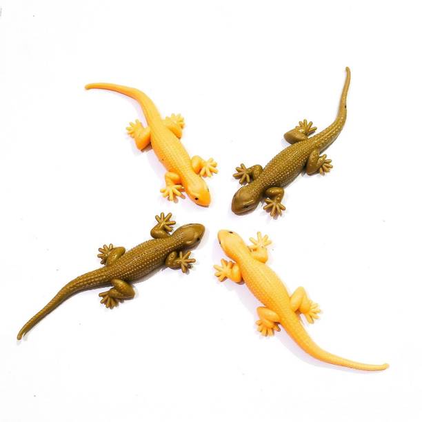 4GX Halloween Special 4 Fake Lizard House Gecko Rubber Practical Jokes Prank Trick Toys for Boys and Girls Prank Gag Toy