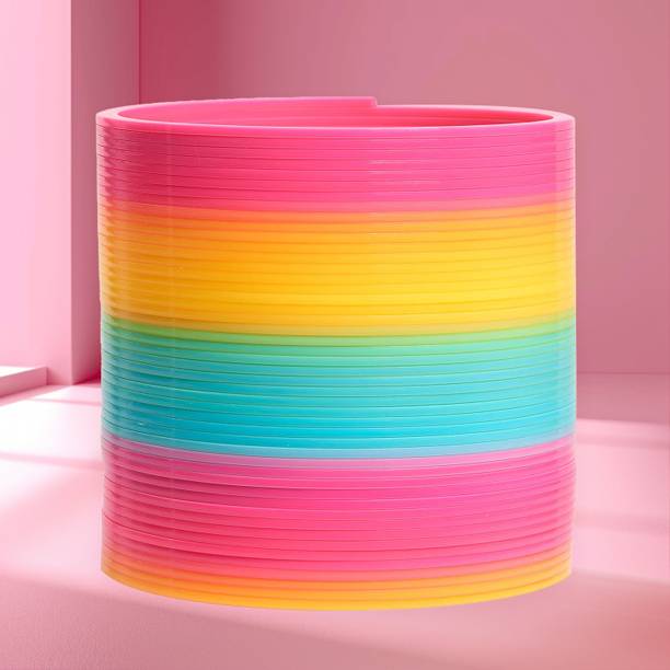 LaBeaute Jumbo Magic Rainbow Slinky I Original Plastic Coil Fidget Spring Toy Gag Toy