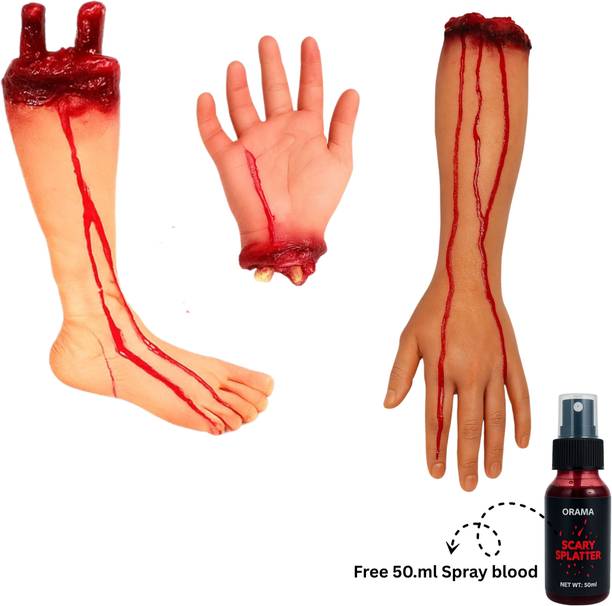 Orama Halloween Fake Bloody Hand & Leg Set | Scary Parts US4 HAND Gag Toy