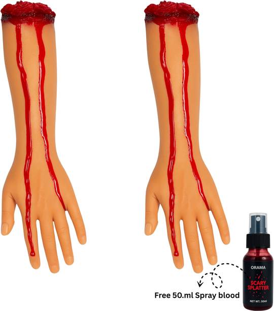 Orama Halloween Fake Bloody Hand Scary Body Parts Decoration for Haunted House, US3 HAND Gag Toy