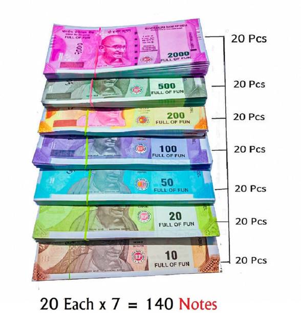 4GX 20 Children Currency 140 Note for Kids 20 Units Each Denomination All New Fake Note Gag Toy