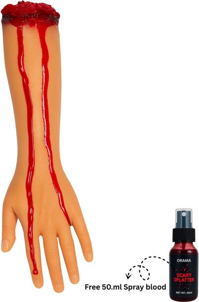 Orama Halloween Fake Bloody Hand Scary Body Parts Decoration for Haunted House, US2 HAND Gag Toy