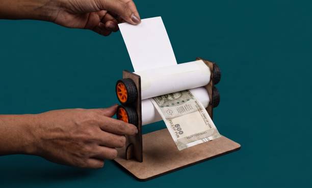 ERH india School Kids STEM Kit Money Printer Science Project Working Model for Students Money Printer Science Project Working Model Gag Toy