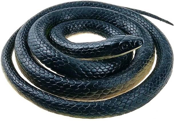 SAMRIDHI HUB Realistic Black Rubber Snake Fake Mamba Halloween Party Decoration Prank Prank Snake Gag Toy