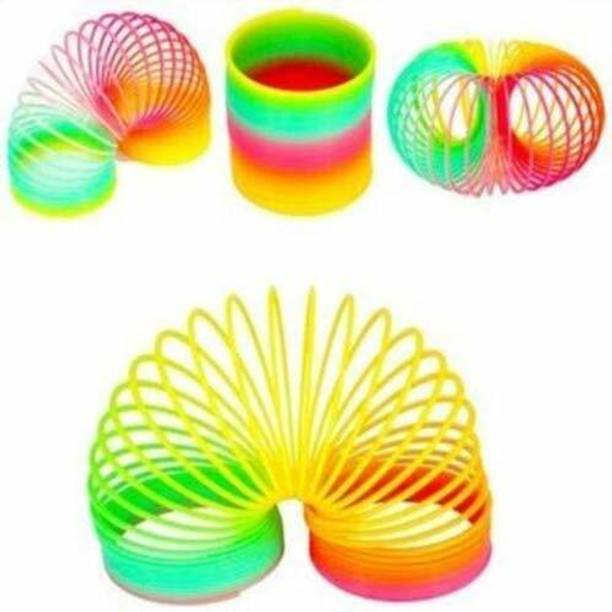 Tzoo Magic Spring Rainbow Bouncy Expandable Slinky Toys (Pack of 2)