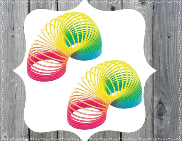 Shivsoft Rainbow Spring Magic Spring Gag Toy for kids (Packof 2pcs)-L351 Slinky Magic Spring Gag Toy