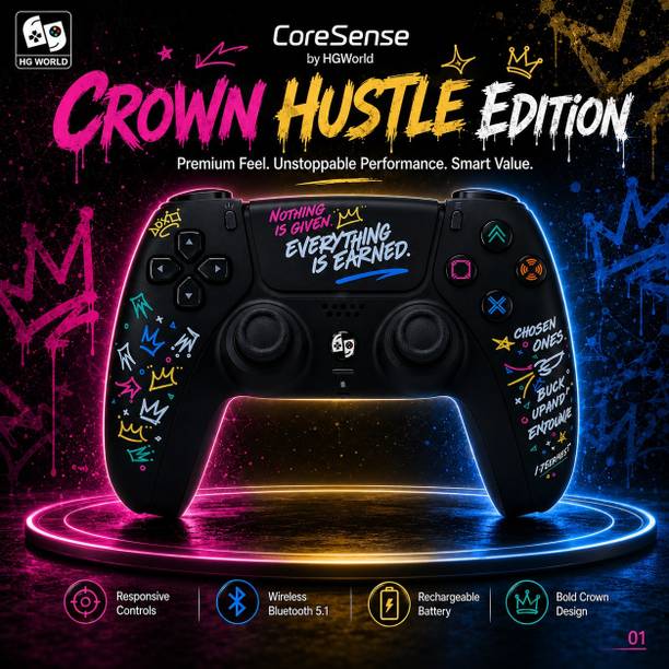 HG WORLD CoreSense Wireless Gaming Controller With Dual Vibration Touchpad, Multipurpose Motion Con