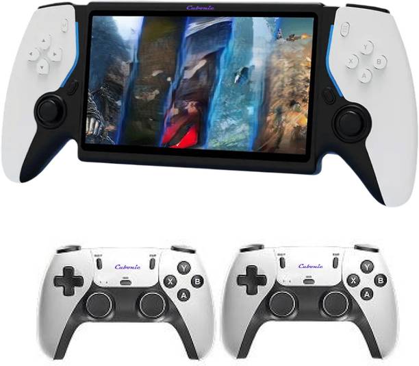 Cubonic Game Player 5| 7"Full HD Display| 21+ Emulators| HDMI | Dual Wireless Controller 64 GB with Games like Contra/ Street Fighter series/ Tetris/ Pac‑Man, 20000+ Build-In