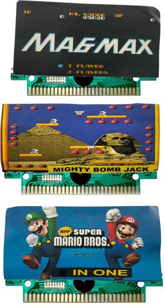 COUNTACH 8 Bit TV Video Game Cassettes Like MAGMAX, MIGHTY BOMB JACK, SUPER MARIO BROS  Gaming Accessory Kit