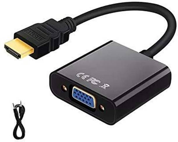 ULTRABYTES  TV-out Cable Gold-Plated HDMI to VGA Adapter Converter Cable (Male to Female) for Computer