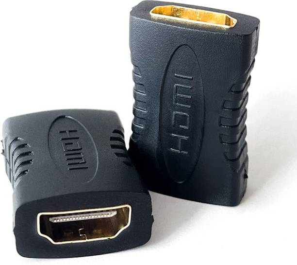 FOX MICRO 2 Pack HDMI Adapter Female to Female HDMI Connector Coupler Extender Converter Support 3D 4K 1080P for TV Roku Fire Stick Chromecast Nintendo Switch Xbox One PS5 PS4 Laptop PC Gaming Adapter