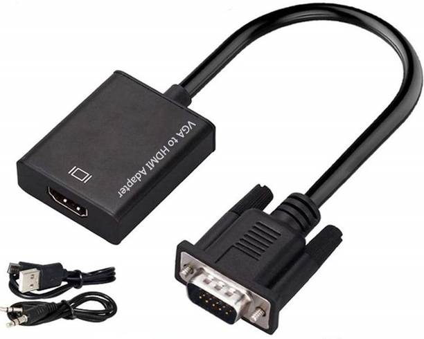 OG X NEXSA Gold-Plated VGA to HDMI Adapter HD Video Converter for PC to HDTV Gaming Adapter