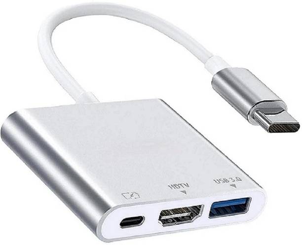 Sancy USB-C 3-in-1 Hub Cable 4K HDMI, USB 3.0 & USB-C TV-Out Adapter Gaming Adapter