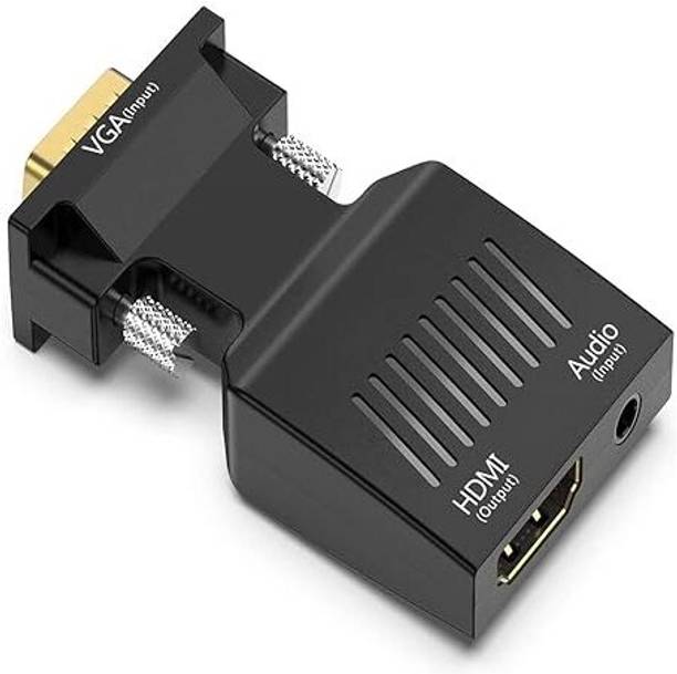 RuhZa 1080P Male VGA to Female HDMI Converter for Desktop, Laptop Projector Gaming Adapter