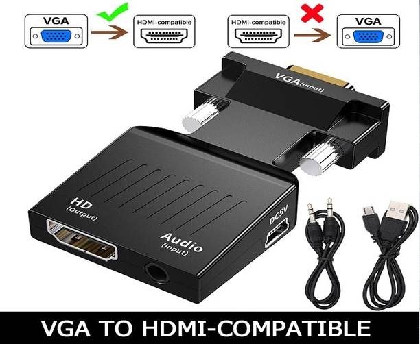 Astound VGA Male to HDMI Female Converter 3.5MM USB Gaming Adapter
