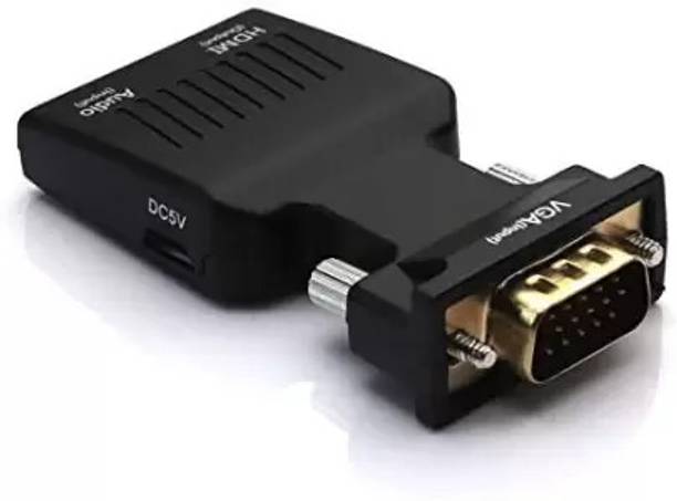 LAPCARE VGA to HDMI Adapter Converter 3.5mm with Audio( Gaming Adapter) Gaming Adapter