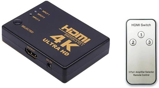 Sancy TV-out Cable equ A1 XV,4K Ultra HD 3D 3 Port HDMI Splitter Switch Gaming Adapter
