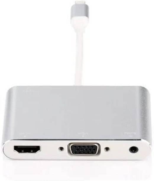 RuhZa Lightning to HDMI VGA Audio Multiport Adapter Gaming Adapter