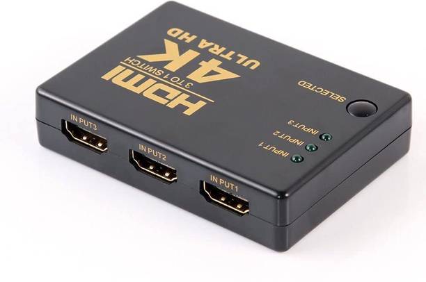 RyzCare 3 Port HDMI Switch Box Switcher Splitter 3 in 1 Gaming Adapter