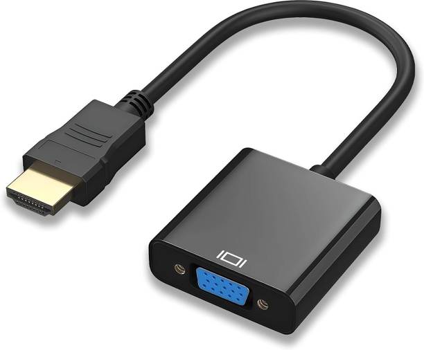 RuhZa HDMI to VGA Adapter (Male to Female), Uni-Directional HDMI to VGA Converter Gaming Adapter