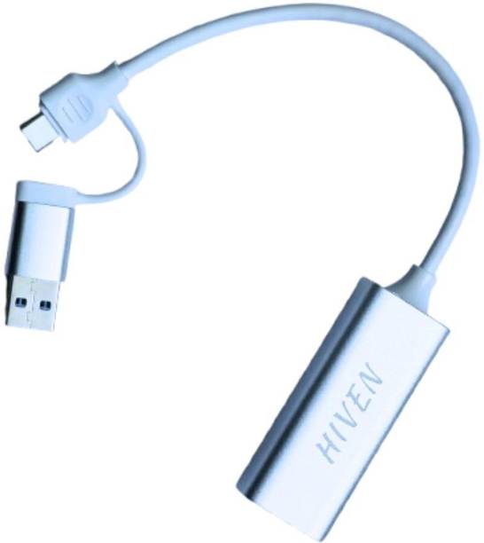HIVEN USB TO LAN CONVERTER 2 in 1 Gaming Adapter
