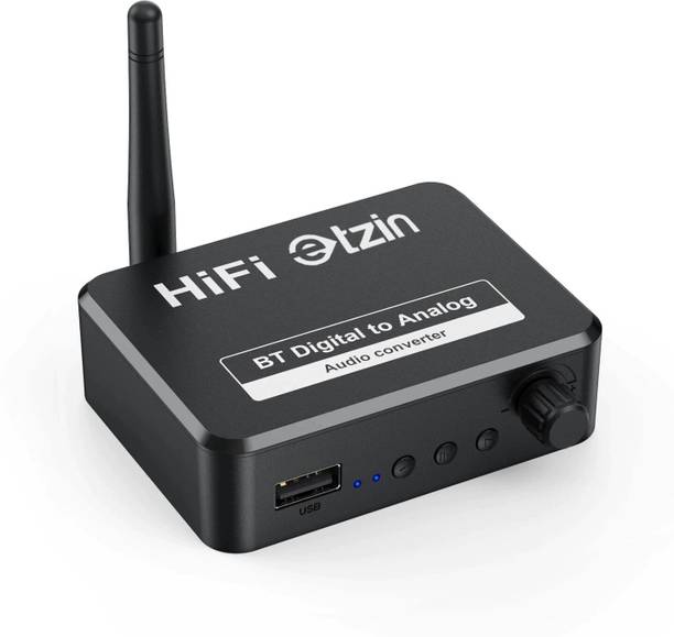 1Goal USB 192KHz DAC Digital to Analog Converter with Bluetooth 5.1 Receiver Music Player Volume Adjustable Digital SPDIF TOSLINK to Stereo L/R & 3.5mm Jack USB Hub