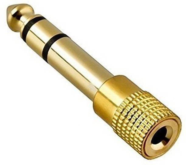 fdealz  TV-out Cable 2 Pieces 3.5mm Female to 6.5mm Male Jack Audio Plug Stereo Headphone Converter