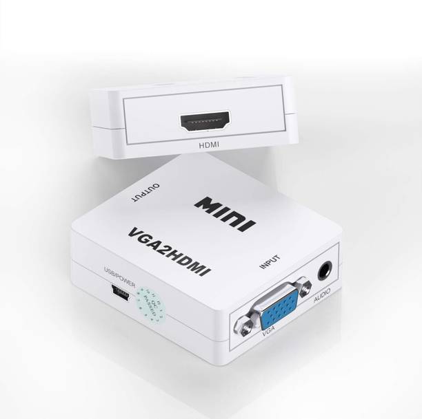 BKC PREMIUM TV-out Cable MINI VGA 2 HDMI HD Video Converter Gaming Adapter