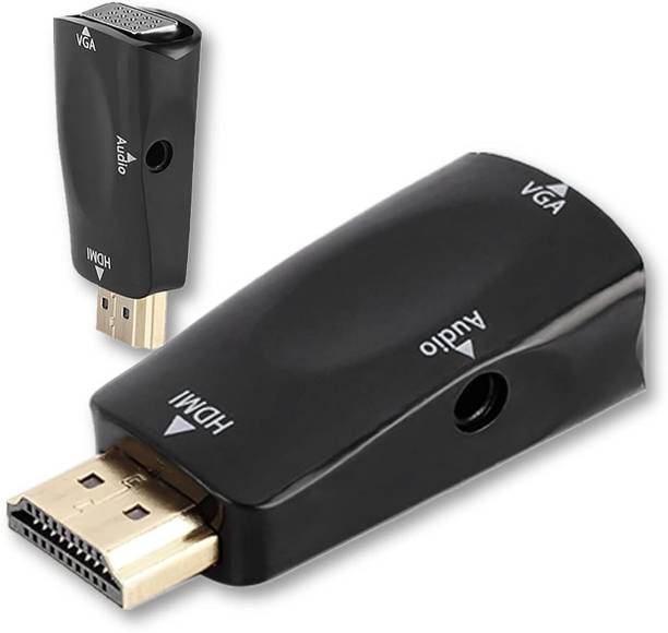 RuhZa HDMI Female to VGA Female Converter Gaming Adapter