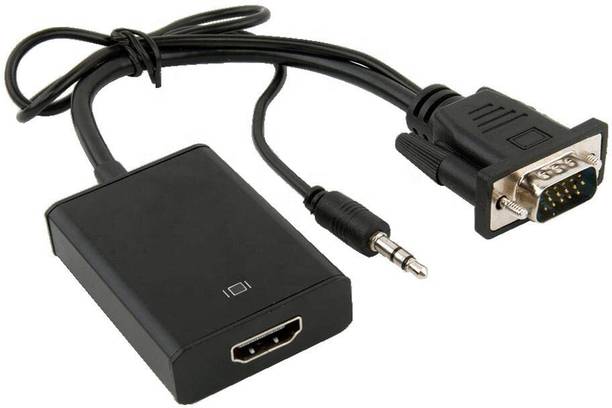 fdealz 1080P VGA Male To Hdmi Female Cable With Audio Cable For PC TV Box Gaming Adapter