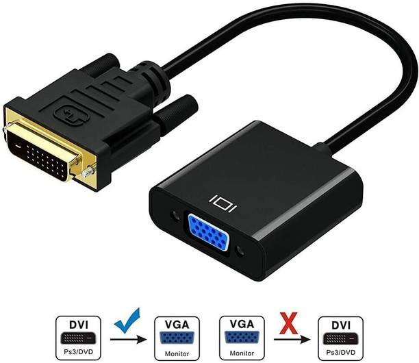 RyzCare DVI to VGA Adapter Converter Gaming Adapter