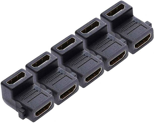 MX HDMI 19 Pin F To F Connector 90°/Screw Locking,4K HDMI Extender 3067(Pack Of 5) Gaming Adapter