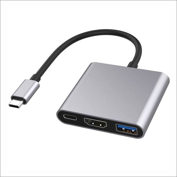 F5 SmartTech 3 in 1 Type C USB Hub to HDMI Adapter, HD 4K HDMI with PD Charging Gaming Adapter