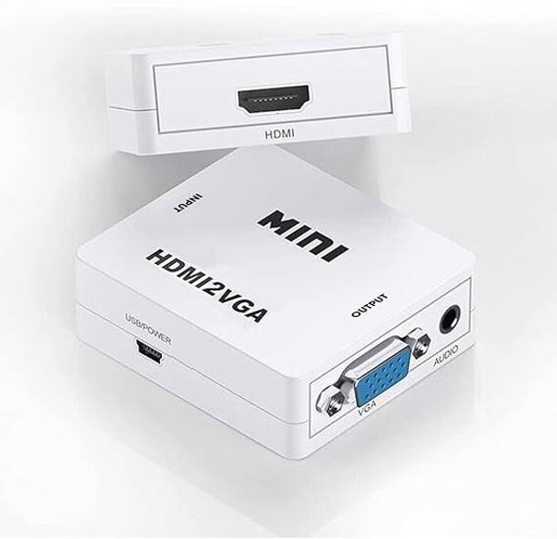 RuhZa HDMI to VGA Adapter/Connector/Converter Cable 1080P (Female to Female) Gaming Adapter